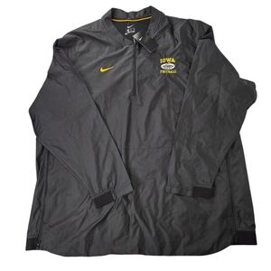 NIKE NWT Iowa Football Outback Bowl Tampa Bay 1/4 zip Pullover Top 3XL Black